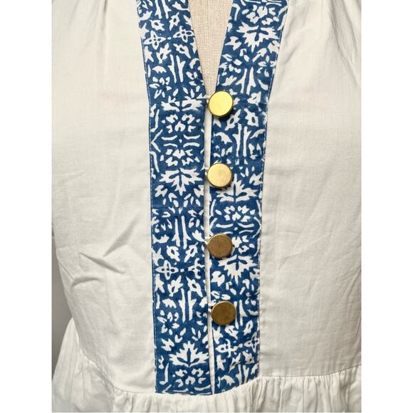 Mon Coco Blue & White Preppy Beach Coastal Mini Dress Size Small Gently Used - Picture 4 of 6